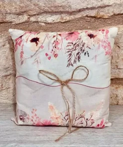 Coussin alliances amour floral